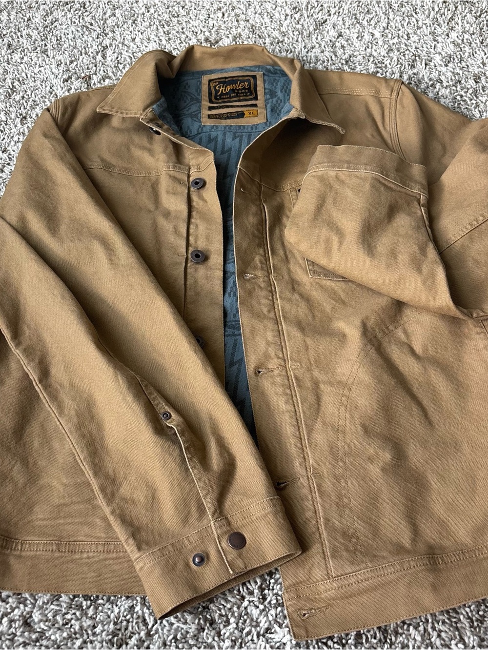 Howler Brothers Tan Canvas Field Jacket new XL